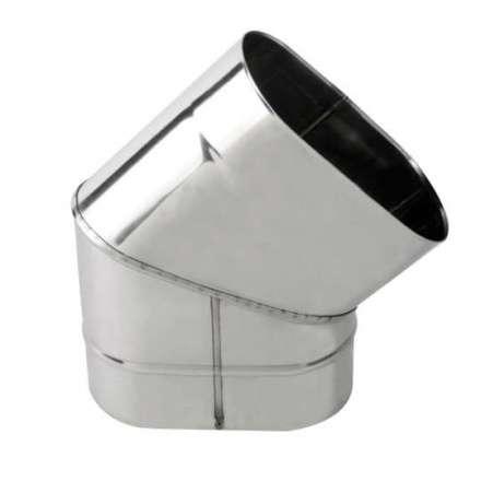 Колено овал. сечения (Отвод) 45 из нерж. ст. 430-1,0 мм,  вертикаль. Колено овал. сечения (Отвод) 45 из нерж. ст. 430-1,0 мм,  вертикаль. купить в Минске