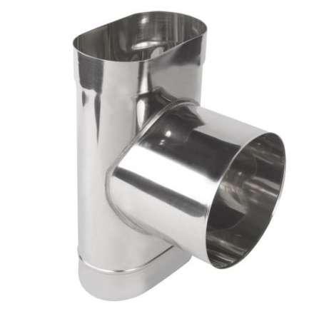 Тройник овальный 90 из нерж. ст. 430-1,0 мм купить в Минске