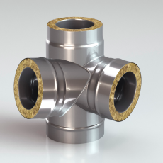 Сэндвич-четверник 90  AISI 304/430-0,5, изол. 30 мм купить в Минске