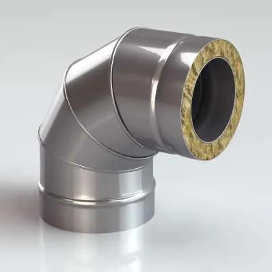 Сэндвич-Колено (Отвод) 90 AISI 430/0,8 мм, изол. 50 мм купить в Минске