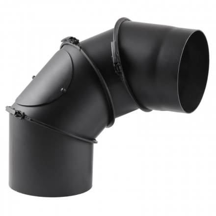 Дымоходное колено (отвод) KAISER PIPES (2мм) 4-сегментное, поворотное 180° в Минске