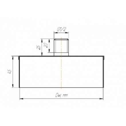 Заглушка с конденсатоотводом КПД ЧЕРНЫЙ в Минске