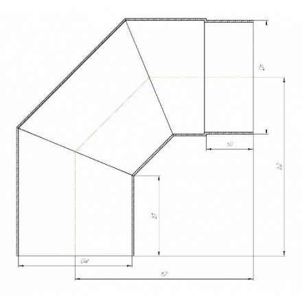 Отвод 90° КПД ЧЕРНЫЙ в Минске