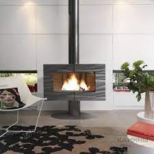 Купить Печь-камин Invicta Symphonia в интерьере чугунная в Минске в Минске