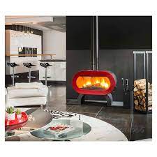 Купить Печь-камин Invicta Fifty Sur Pied Ivoire в интерьере чугунная в Минске в Минске