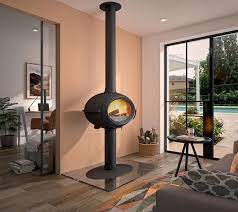 Купить Печь-камин Invicta Brio в интерьере чугунная в Минске в Минске