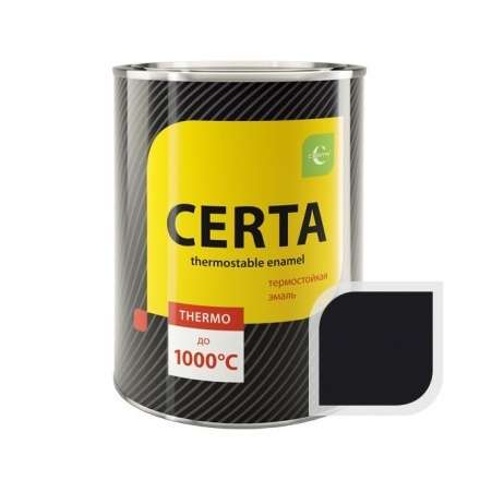 Термостойкая краска CERTA чёрная 0,8 кг в Минске