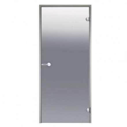 Дверь для бани стеклянная Harvia 7/19 коробка алюминий, стекло сатин в Минске