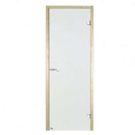 Дверь для бани стеклянная Harvia 7/19 коробка сосна, прозрачная в Минске