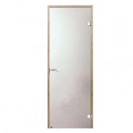 Дверь для бани стеклянная Harvia 7/19 коробка ольха, сатин в Минске