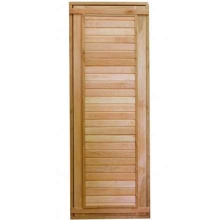 Дверь для бани ComfortProm 800x1900 ольха деревянная глухая с фольгой в Минске