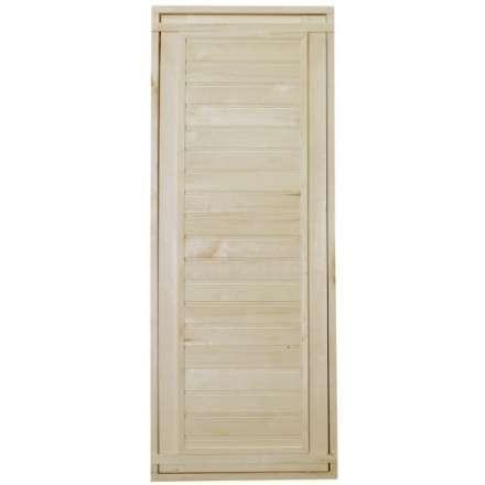 Дверь для бани ComfortProm 800x1900 осина деревянная глухая с фольгой в Минске