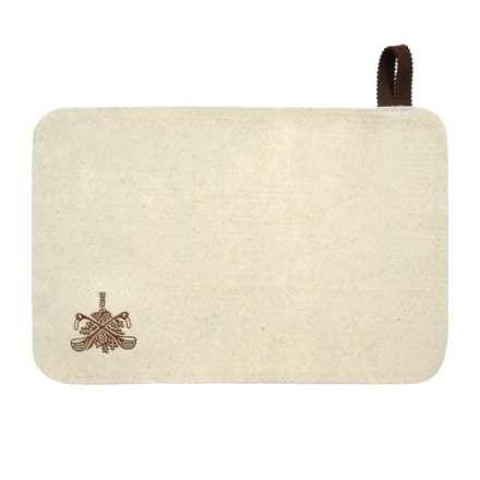 Коврик белый с вышитым логотипом, войлок 100%, 41416 купить в Минске
