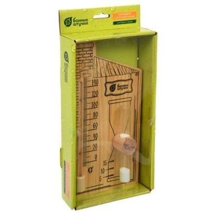 Термометр с песочными часами для бани и сауны 18036 в Минске