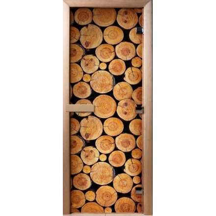 Дверь для сауны Doorwood с фотопечатью A043 1900x700 в Минске