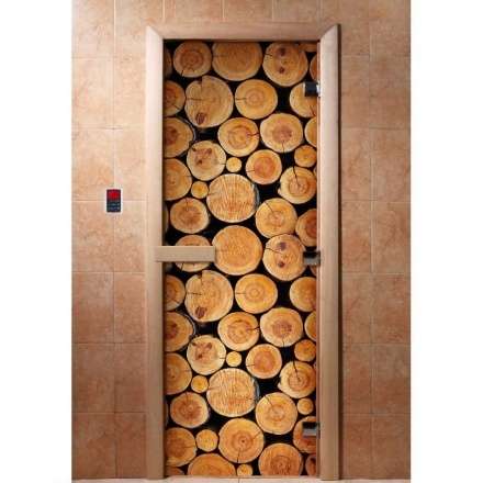 Дверь для сауны Doorwood с фотопечатью A043 1900x700 в Минске