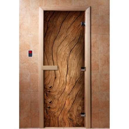 Дверь для сауны Doorwood с фотопечатью A052 1900x700 в Минске
