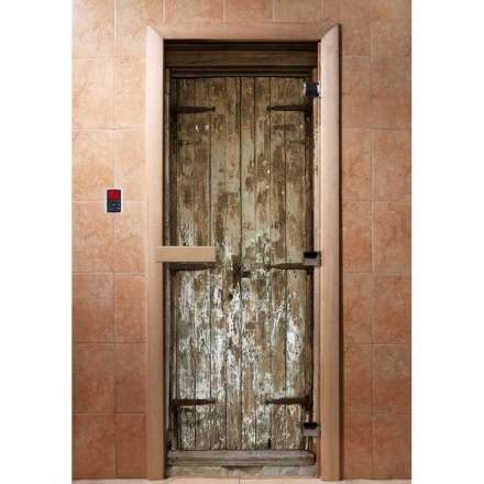 Дверь для сауны Doorwood с фотопечатью A028 1900x700 в Минске