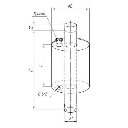 Бак Ferrum Комфорт круглый на трубе 45 л в Минске