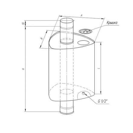 Бак Ferrum Комфорт треугольный на трубе 67 л в Минске