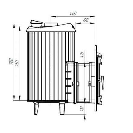 Печь банная ProMetall Атмосфера L в ламелях Окаменевшее дерево в Минске