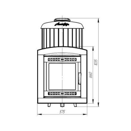 Печь банная ProMetall Атмосфера XL в ламелях Окаменевшее дерево в Минске