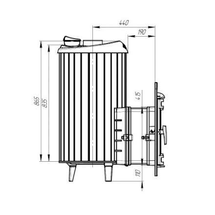 Печь банная ProMetall Атмосфера XL в ламелях Россо Леванто в Минске