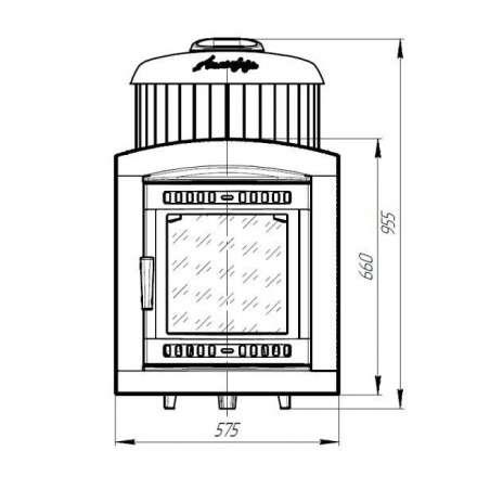 Печь банная ProMetall Атмосфера L+ в ламелях Жадеит наборный рисунок в Минске