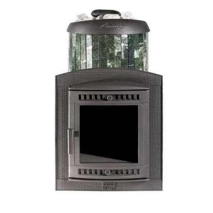 Печь банная ProMetall Атмосфера XL+ в ламелях из натурального камня Змеевик в Минске