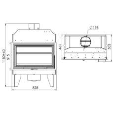 Топка каминная Мета-Бел ТКТ 10.0-05 (в модификации Аврора С) в Минске