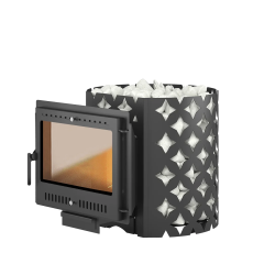 Чугунная печь для бани ЭТНА 24 (Панорама) "М" Амазонка бай фото в Минске