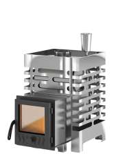 Печь для бани Везувий ASTON 12 INOX стекло Амазонка бай фото Печь для бани Везувий ASTON 12 INOX стекло купить в Минске