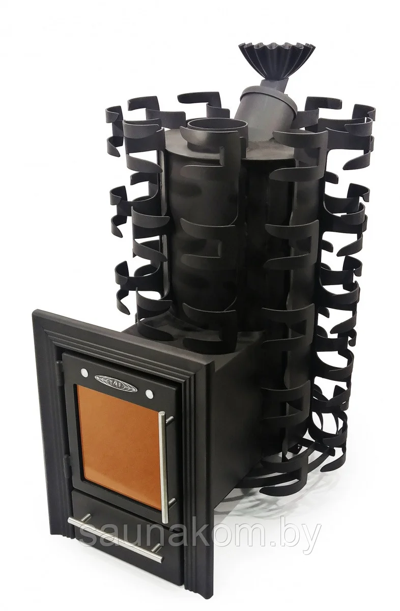 Печь для бани Семирамида Inox Люмина антрацит Амазонка бай фото в Минске