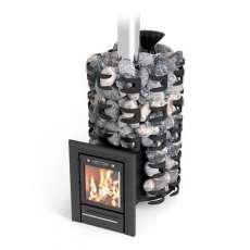 Печь для бани Семирамида Inox Люмина антрацит Амазонка бай фото в Минске