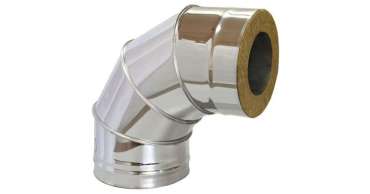 Сэндвич-колено Нерж+Нерж (AISI 430/0,8мм) 90* 4 секции купить в Минске