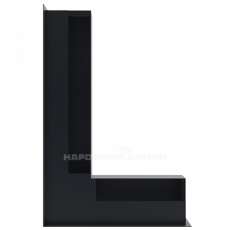 Решетка люфт угловая левая 547х766х90 (графит) в Минске