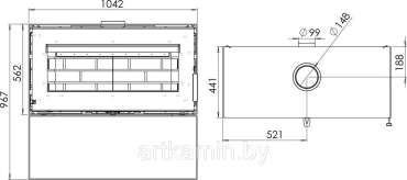 Печь-камин Мета-Бел АОТ 10.0-05 Монблан в Минске