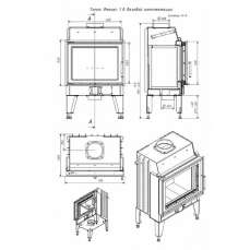 Топка каминная ТКТ 10.0-02 (в модификации FENIX 1) в Минске