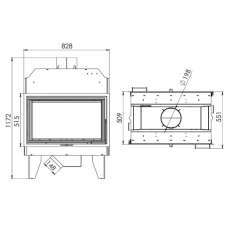 Топка каминная Мета-Бел ТКТ 10.0-05 (в модификации Аврора С2) в Минске