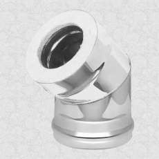 Сэндвич-колено 45° AISI 430 1,0мм/0,5мм, KERALUX купить в Минске