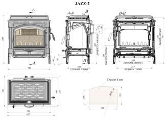 Печь-камин FireWay Jazz II на дровах в Минске