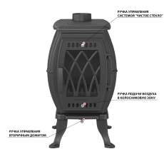 Печь-камин Везувий ВХ-09 Антрацит в Минске