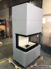 Камин Родос 800 ЧЕРНЫЙ шамот белый в Минске