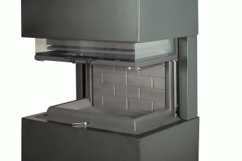 Камин Родос 800 ЧЕРНЫЙ шамот черный в Минске