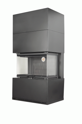 Камин Родос 800 ЧЕРНЫЙ шамот черный в Минске