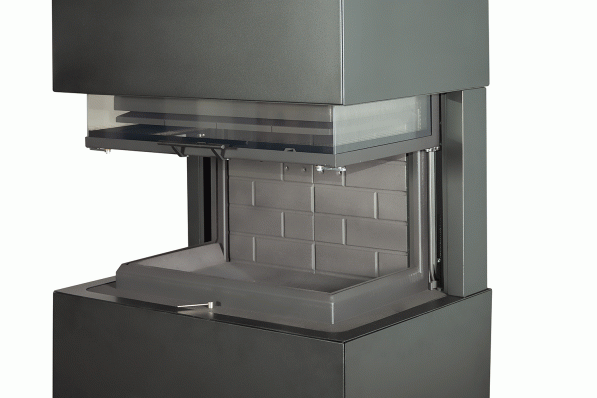 Камин Родос 800 ЧЕРНЫЙ шамот черный в Минске