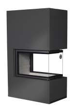 Камин Родос 900 ЧЕРНЫЙ, шамот белый в Минске