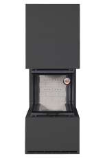 Камин Родос 900 ЧЕРНЫЙ, шамот белый в Минске