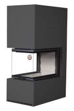 Камин Родос 900 ЧЕРНЫЙ, шамот белый в Минске