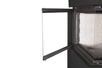 Камин Родос 900 ЧЕРНЫЙ, шамот белый в Минске